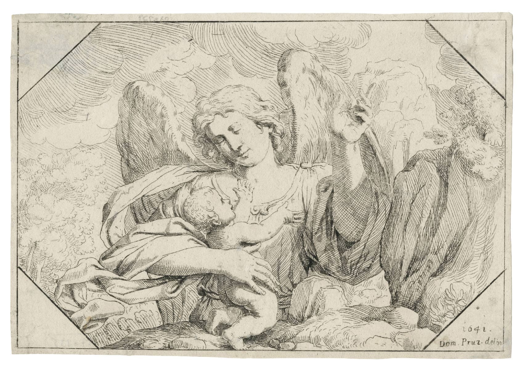 Guardian angel with a child
