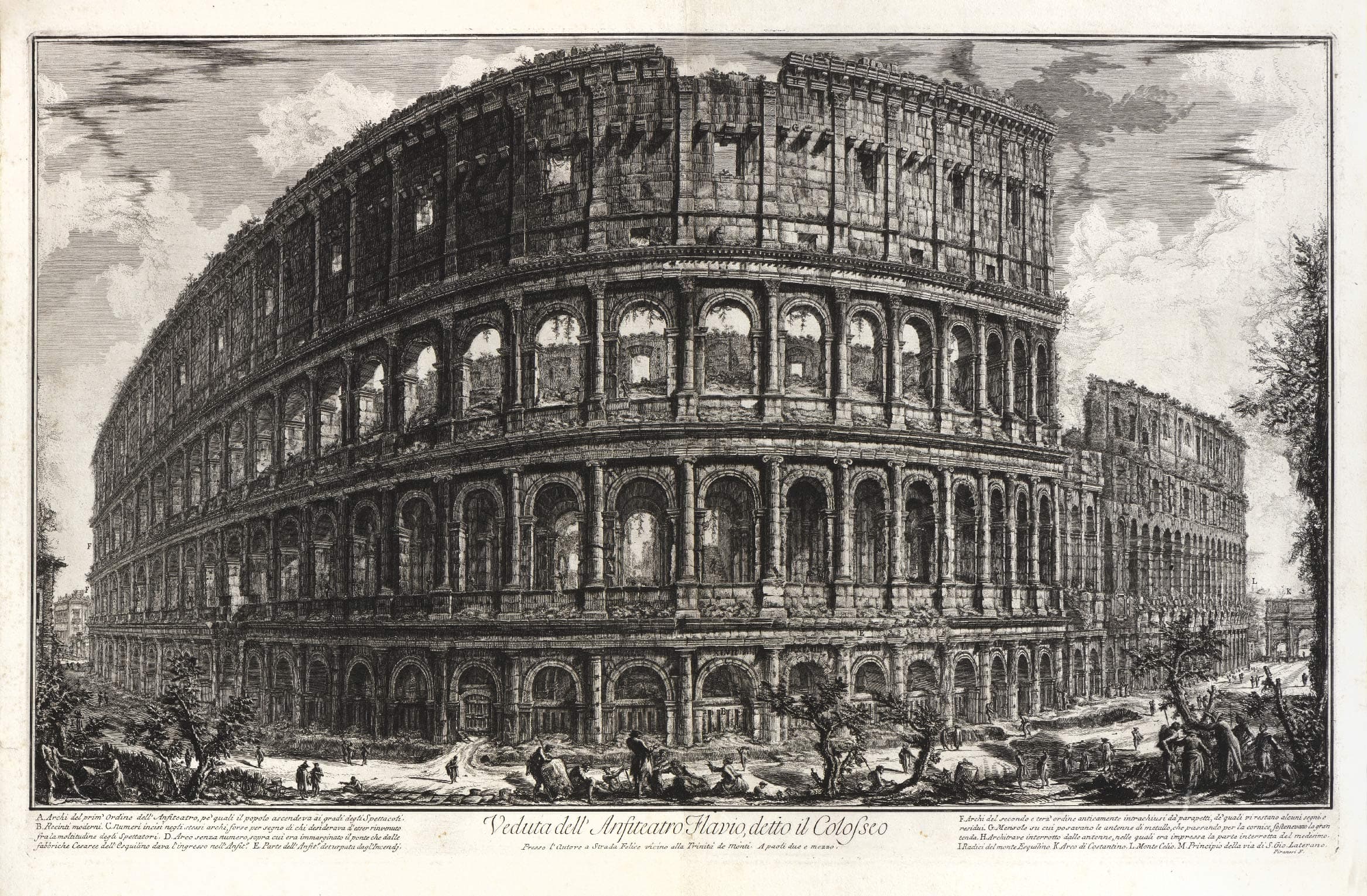 Veduta dell’ amfiteatro Flavio detto il Colosseum