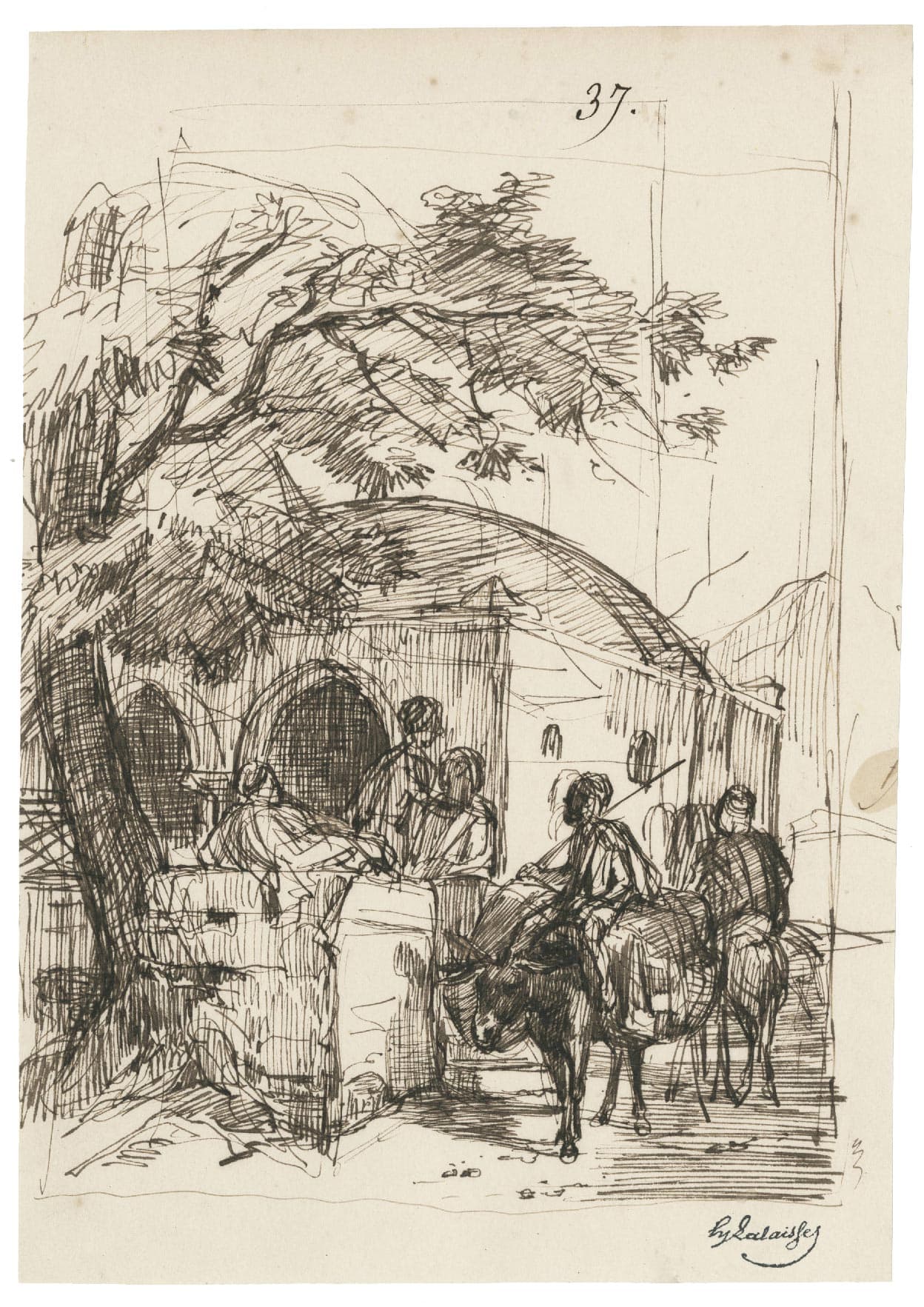 Shopkeeper's shopping place on the village's square