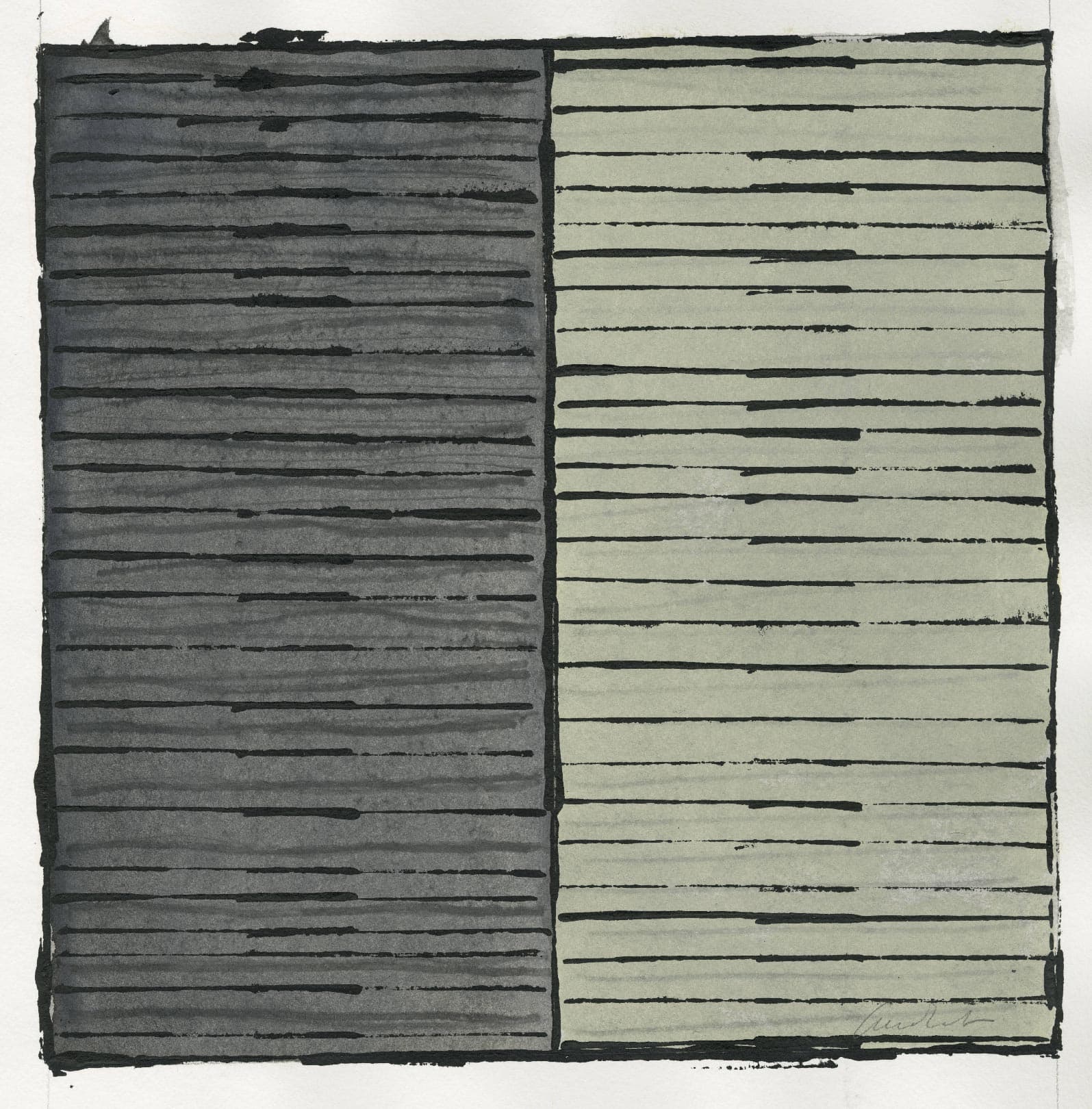 Sans titre (composition en gris et vert)