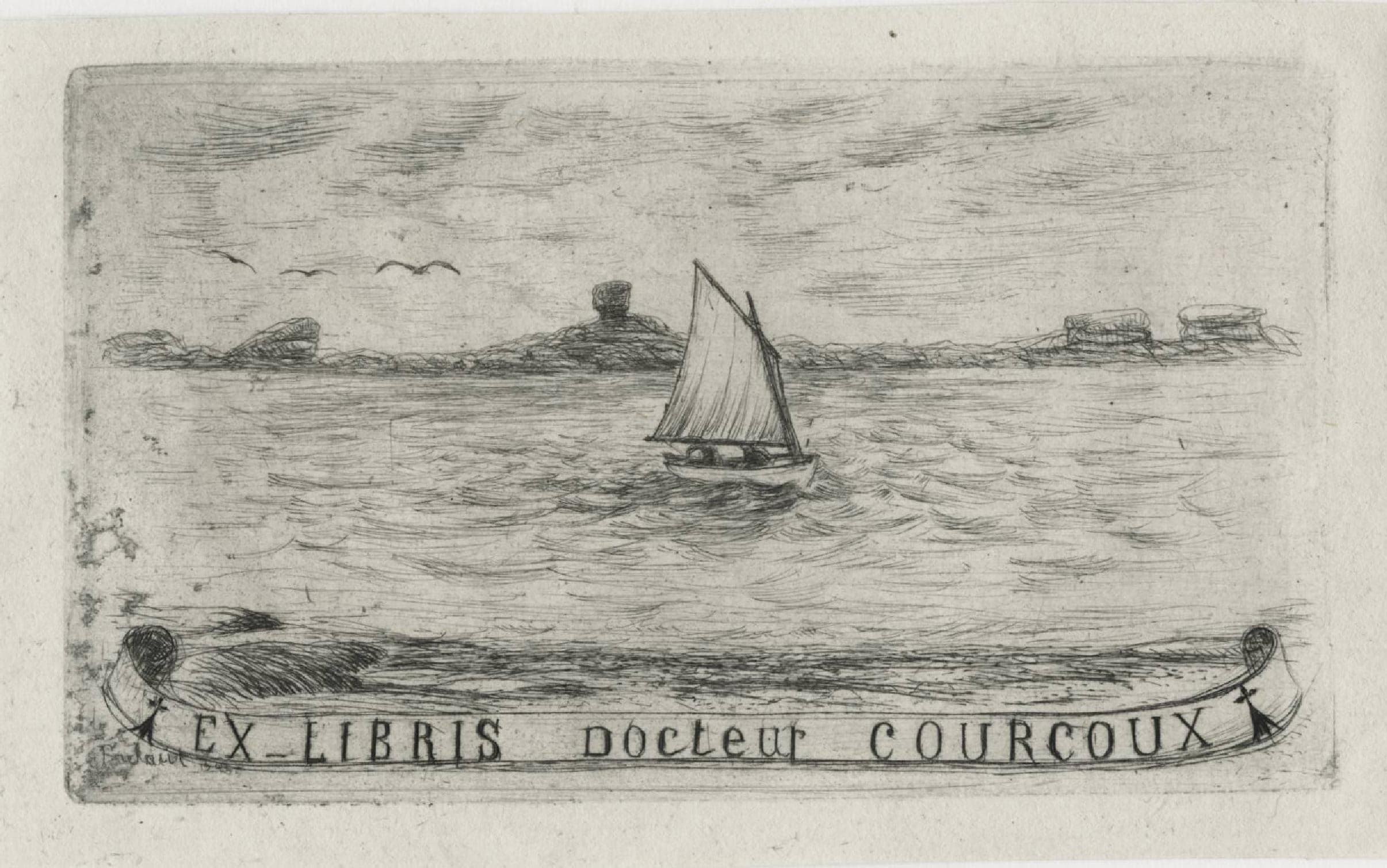 Ex-libris of Courcoux doctor