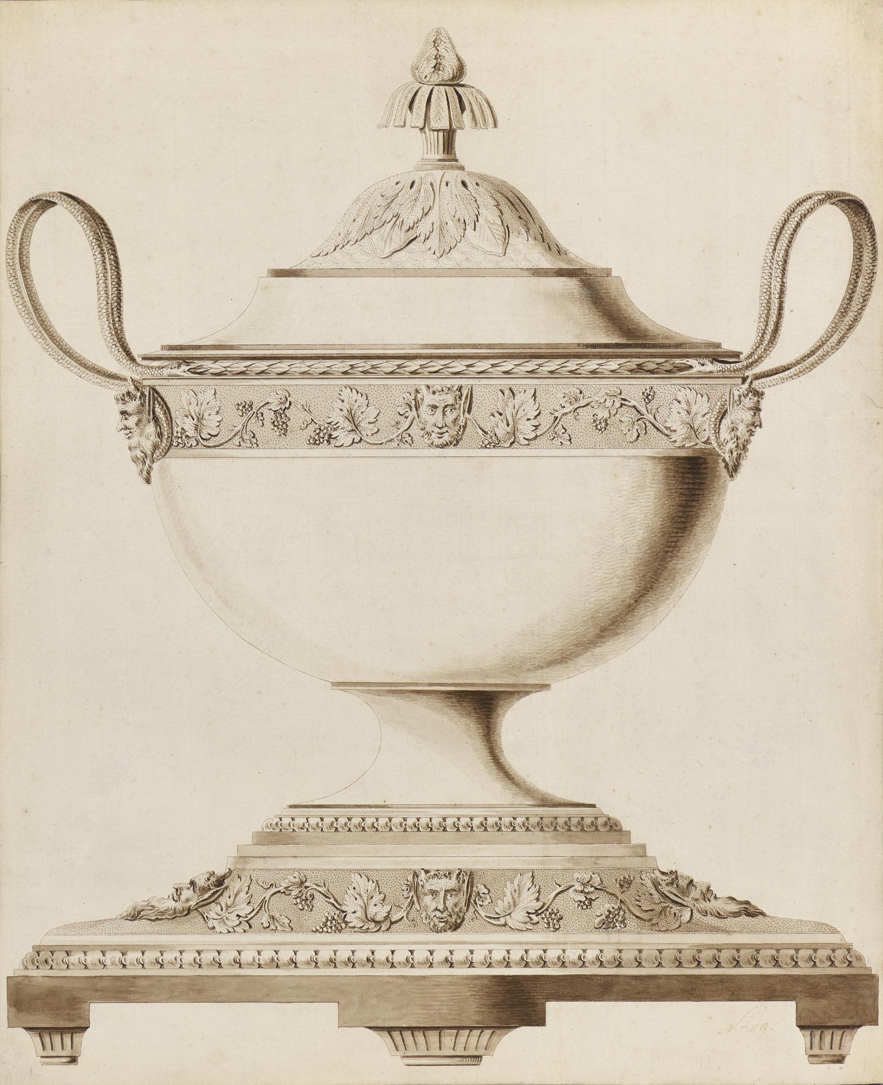 Study of "pot à oille" on his tray