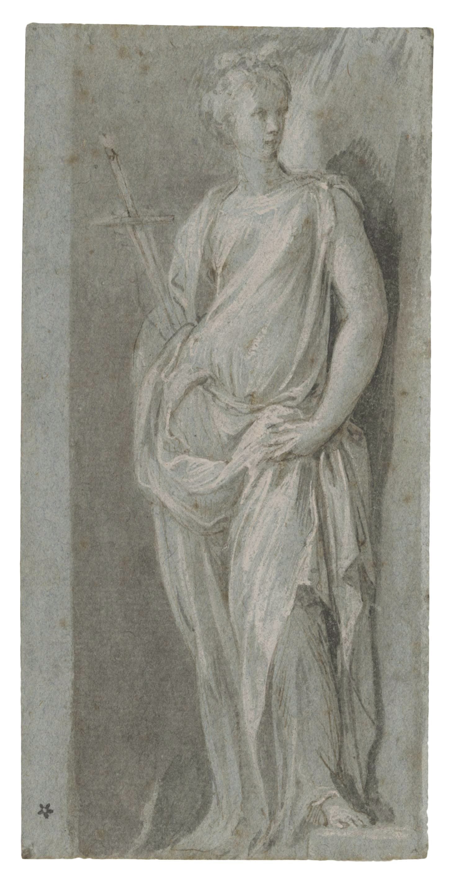 Female allegory holding a sword