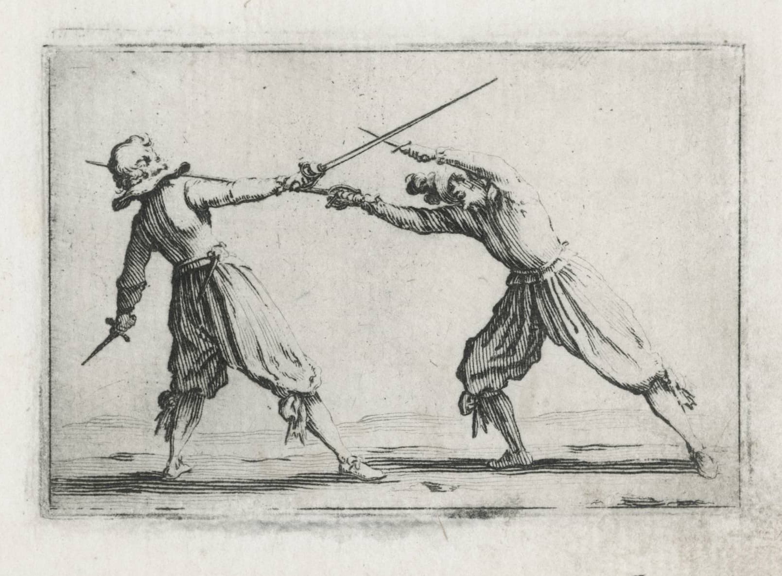 The duel with a sword and a dagger