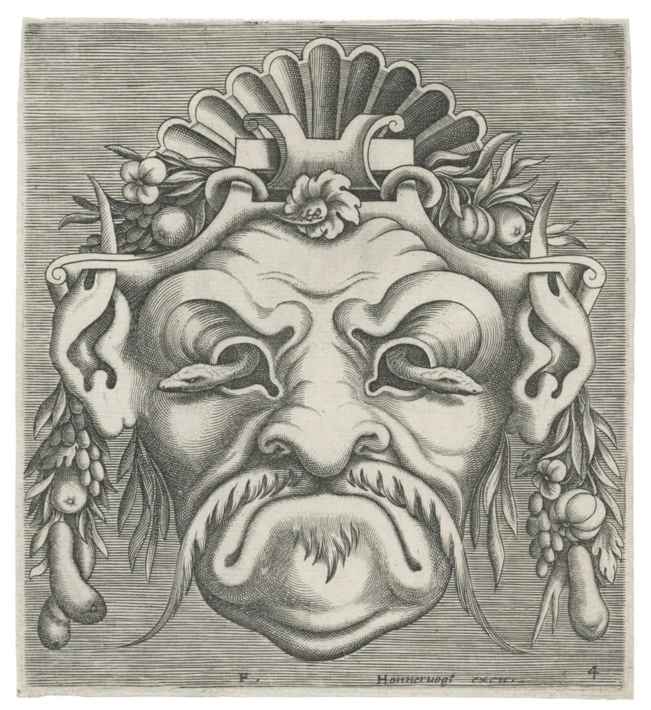 Huys – Masque avec deux serpents qui sortent de ses yeux