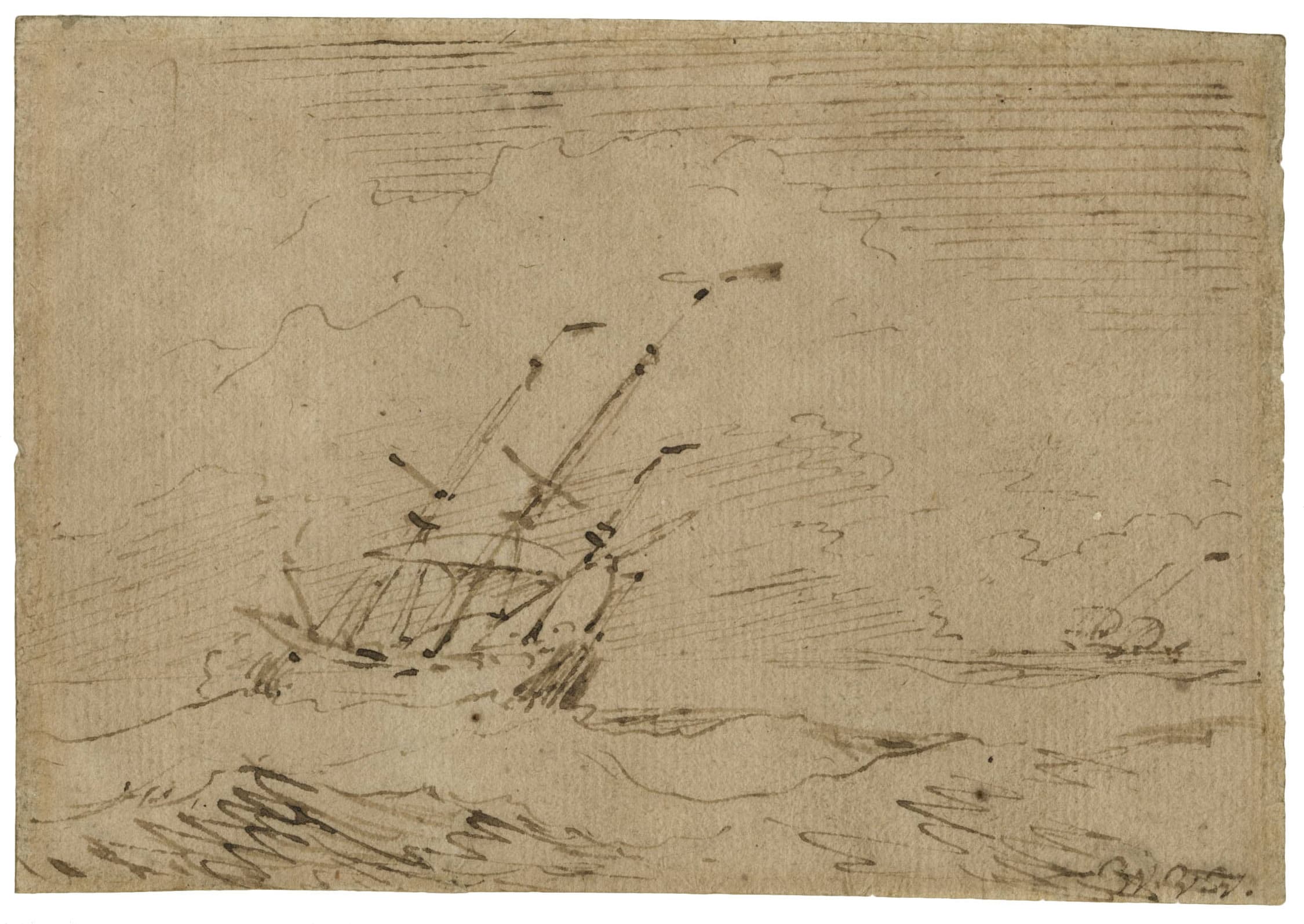 Bateau dans la tempête