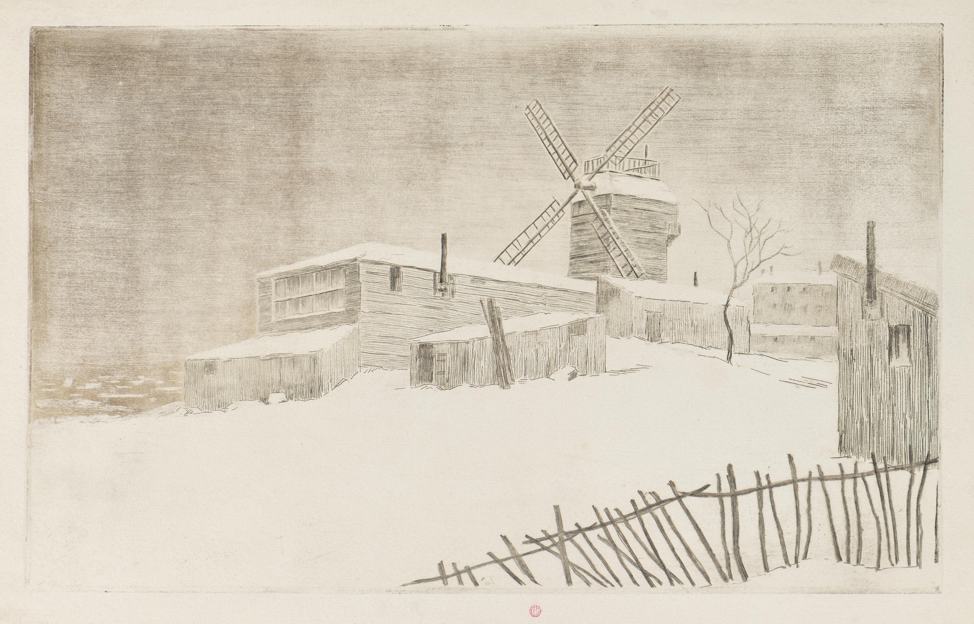 Le Moulin de la Galette, effet de neige