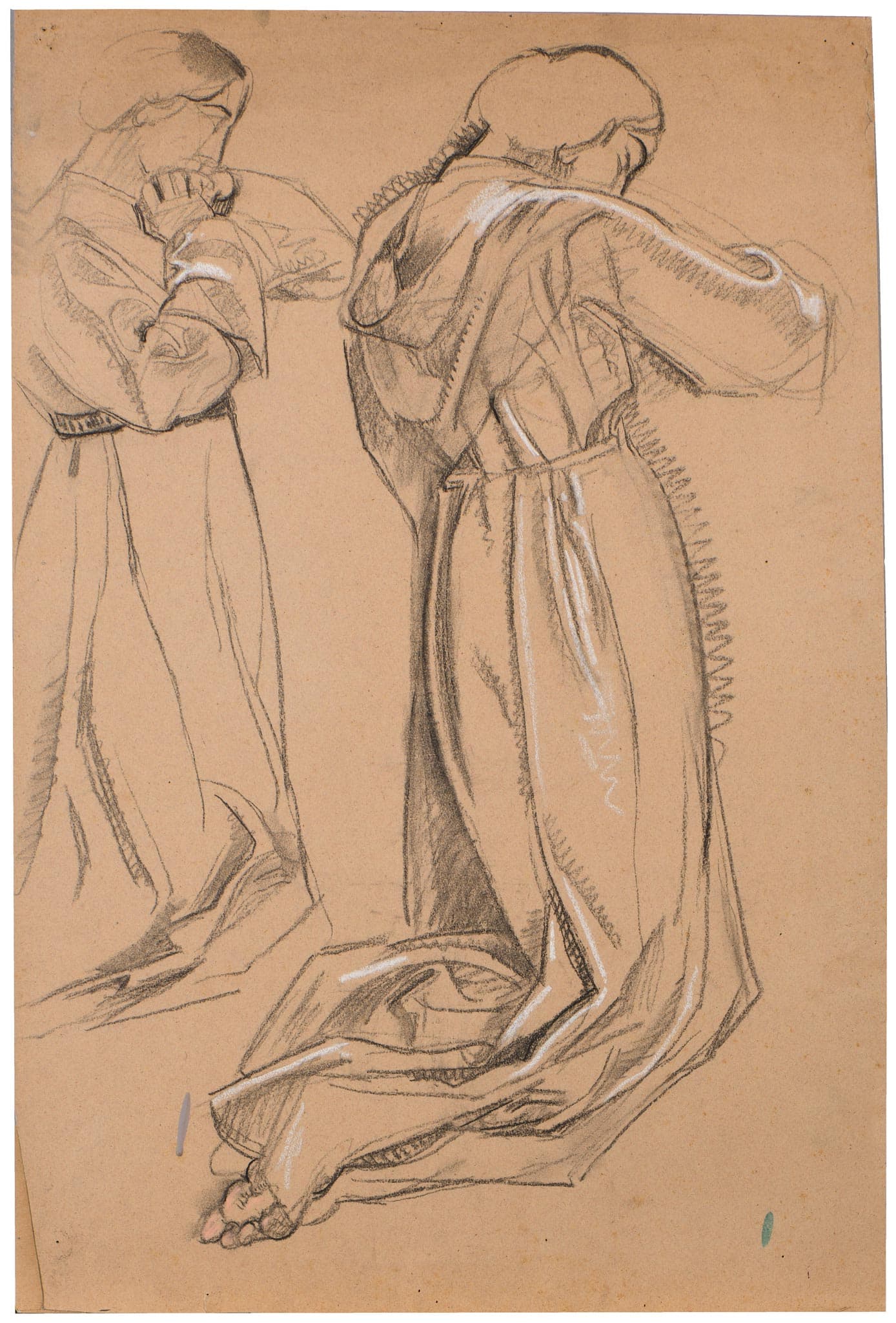 Two kneelings figures