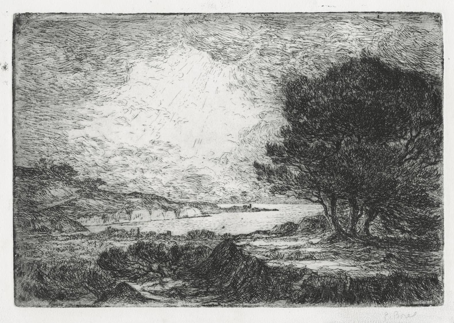 Clair de soleil sous ciel d'orage