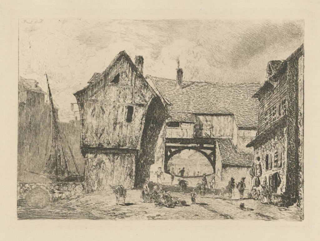 Huet – Vieilles maisons sur l’ancien port de Honfleur