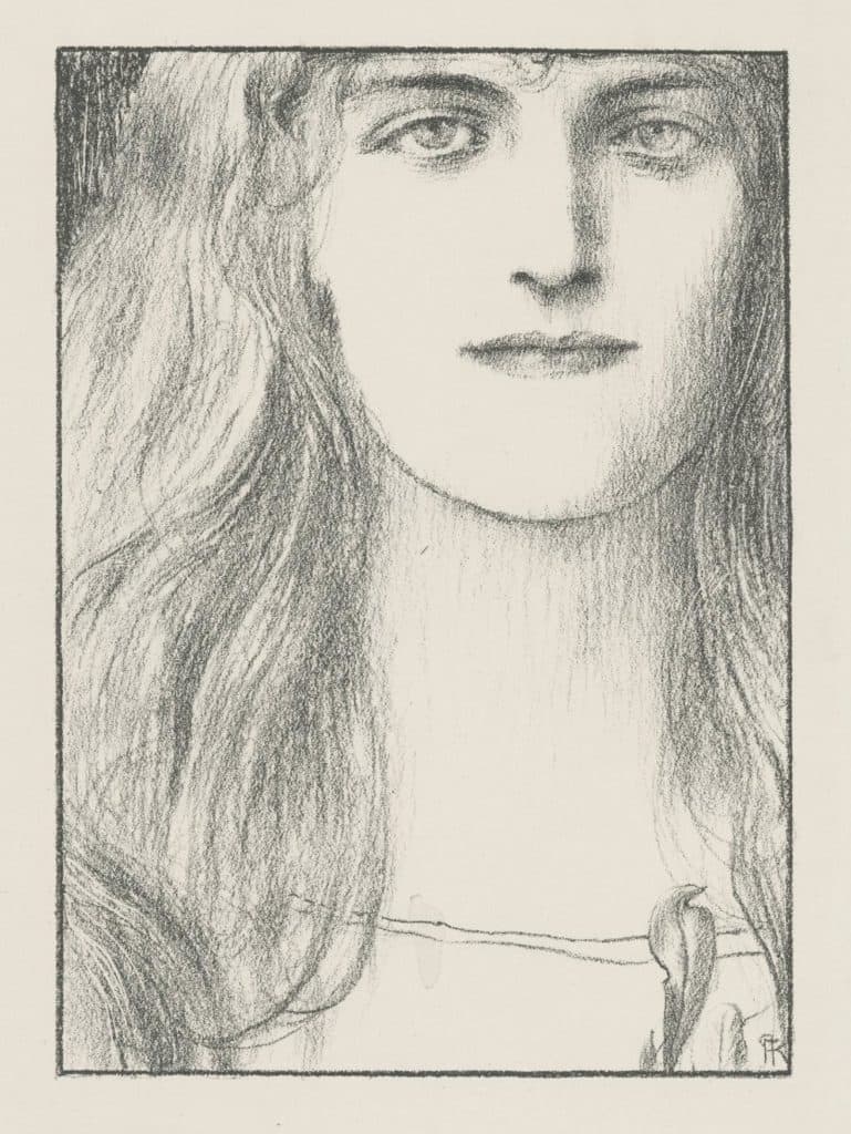 Khnopff – Une tête de face