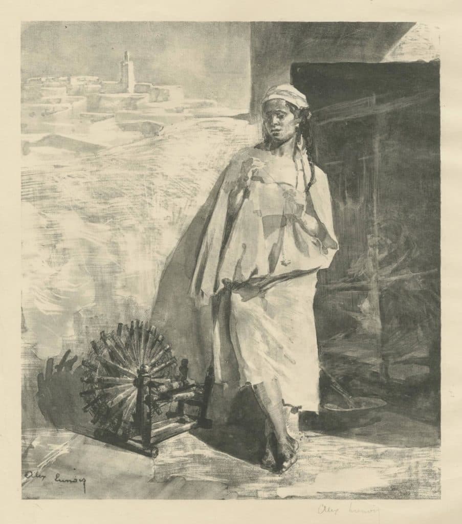 Lunois – Fileuse arabe, debout