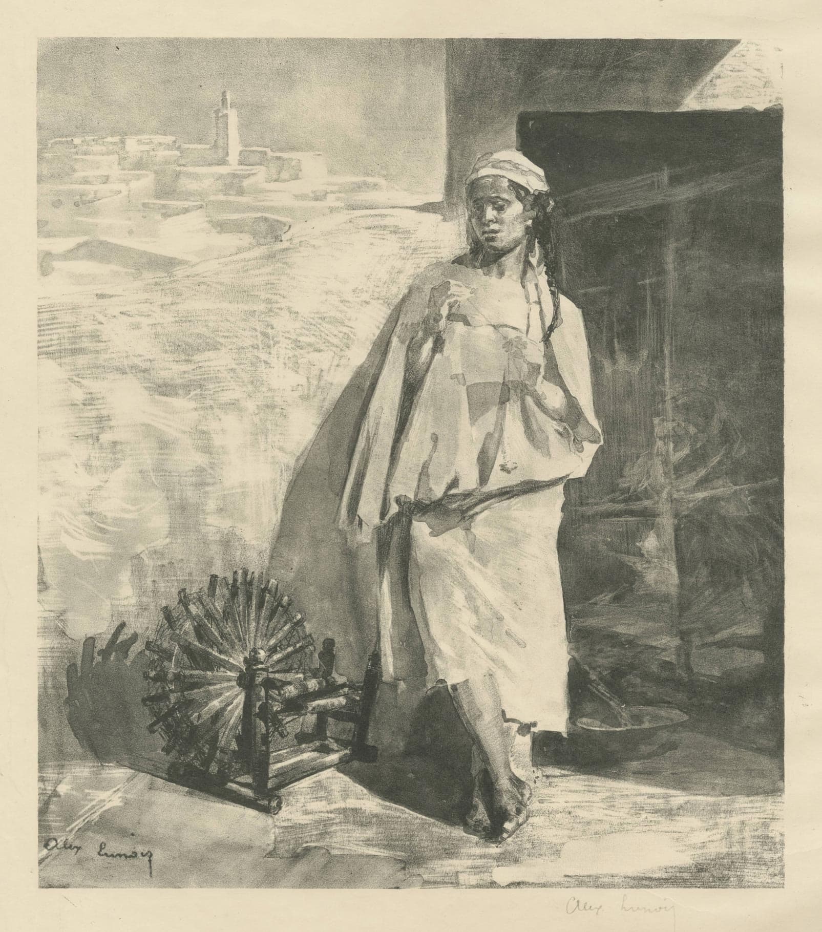 Arabian spinner, standing