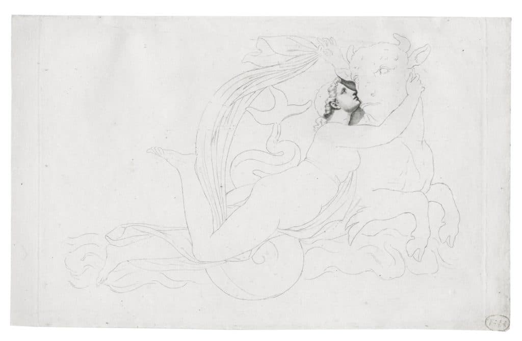 Prud’Hon – L’enlèvement d’Europe, d’après un relief antique