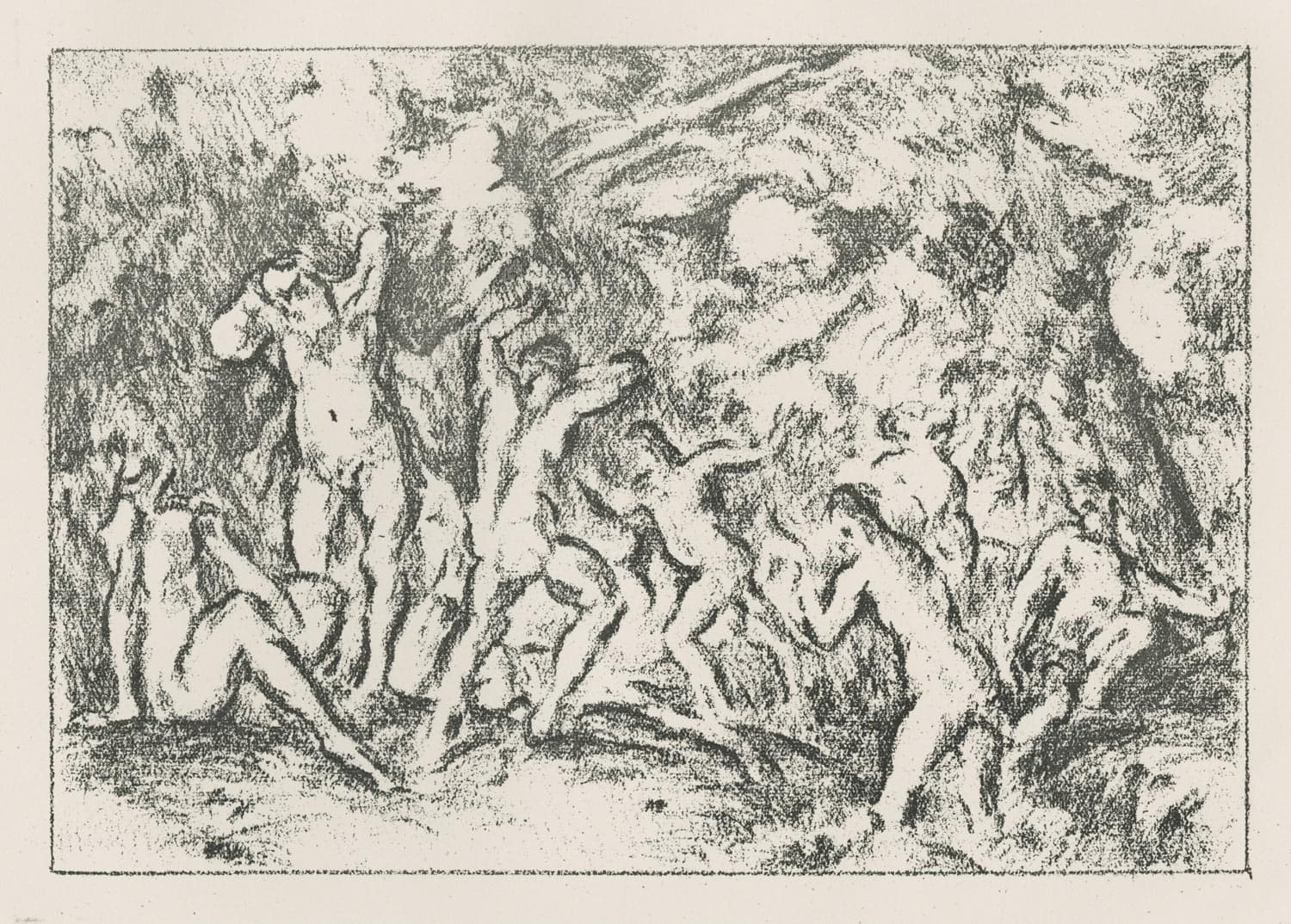 Copy of a painting by Cézanne