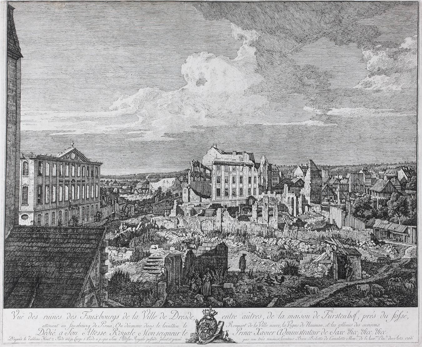 Ruins of the neighbourhoods of Dresde