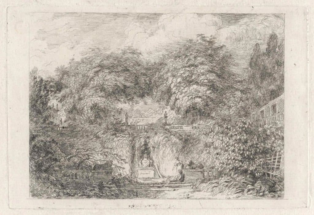 Fragonard – Le Petit Parc, vue de la villa d’Este à Tivoli