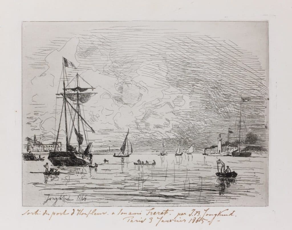 Jongkind – Sortie du port d’Honfleur