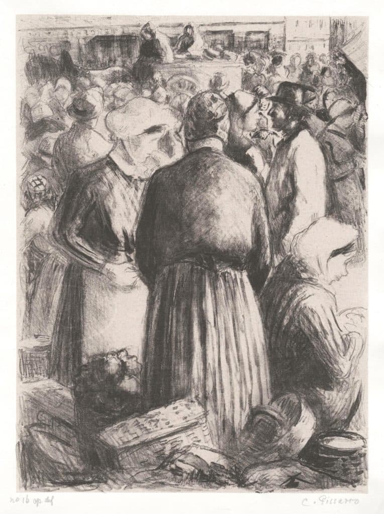 Pissarro – Marché à Pontoise ou Marché à Gisors