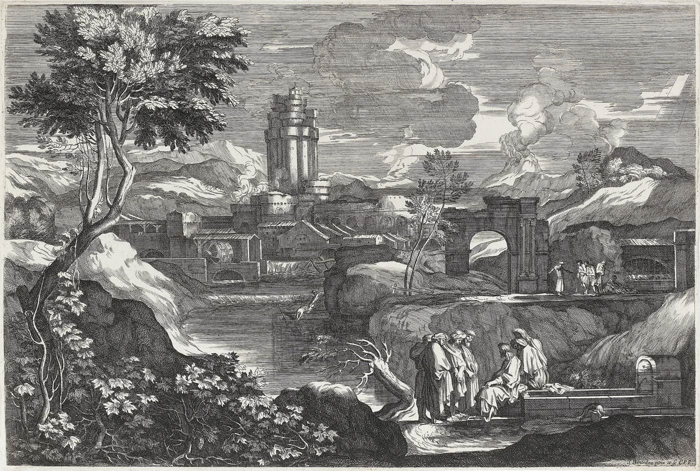 Superb landscape adorned with monuments of a rich architecture