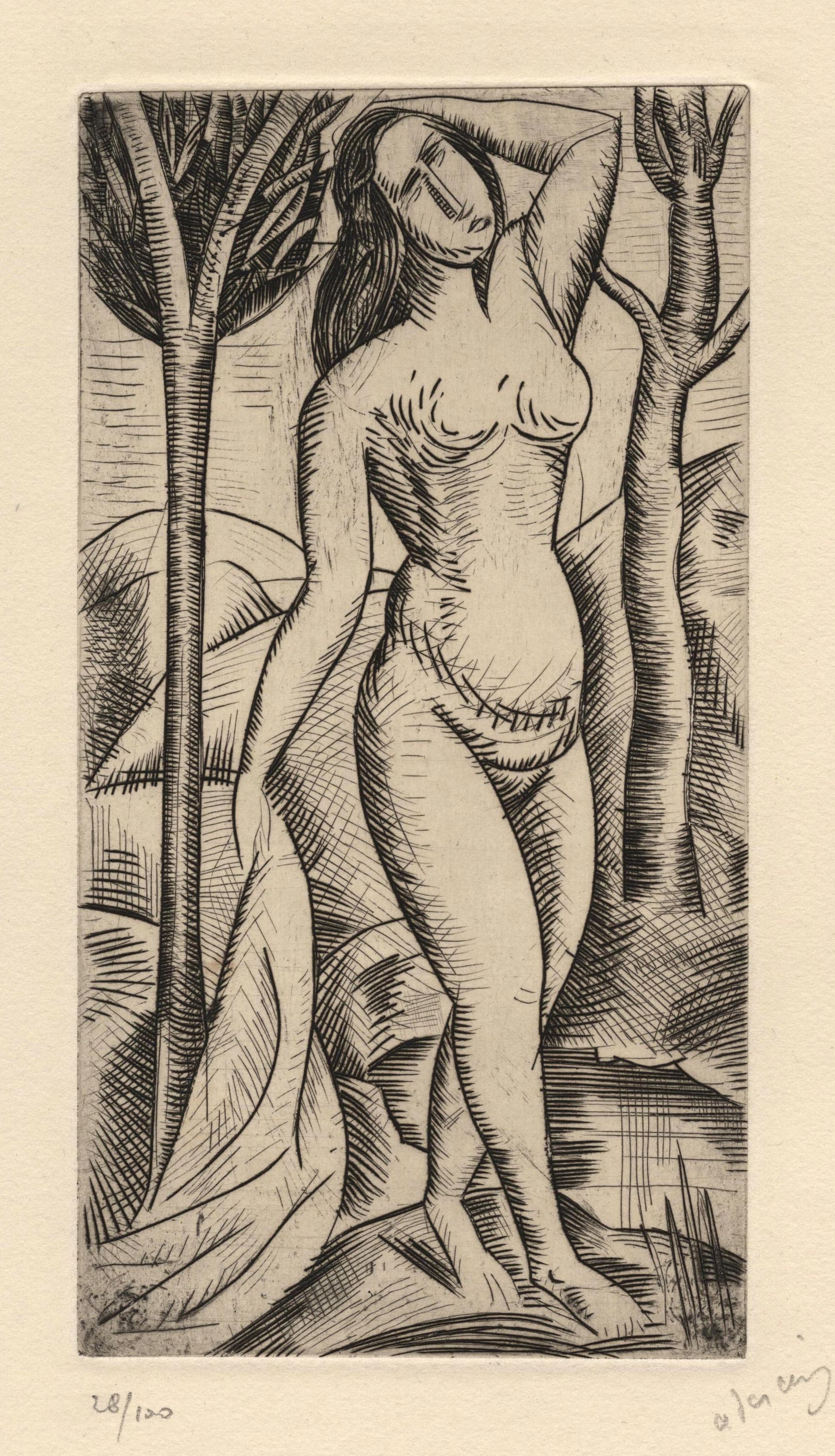 Baigneuse nue debout (Nu aux arbres)