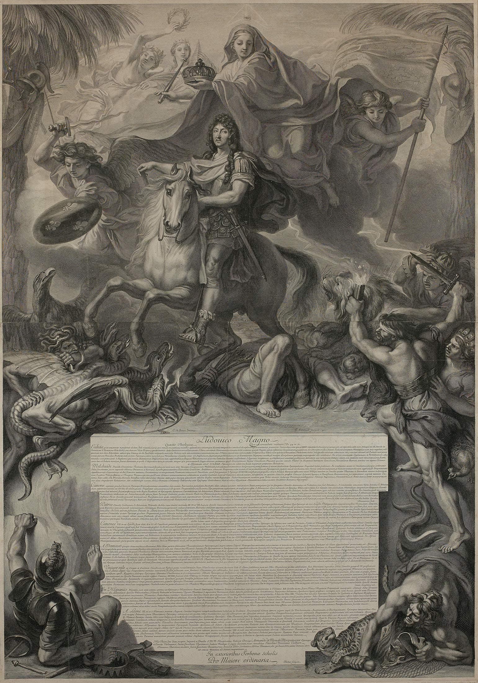 Thèse de théologie de Jacques-Nicolas Colbert soutenue le 30 décembre 1677 à la Sorbonne, dédiée à Louis XIV, roi de France