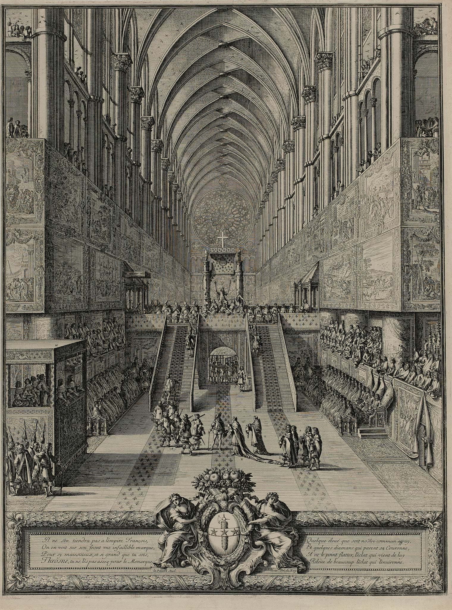 LEPAUTRE Jean — The king under a canopy, holding a sceptre and the hand of justice