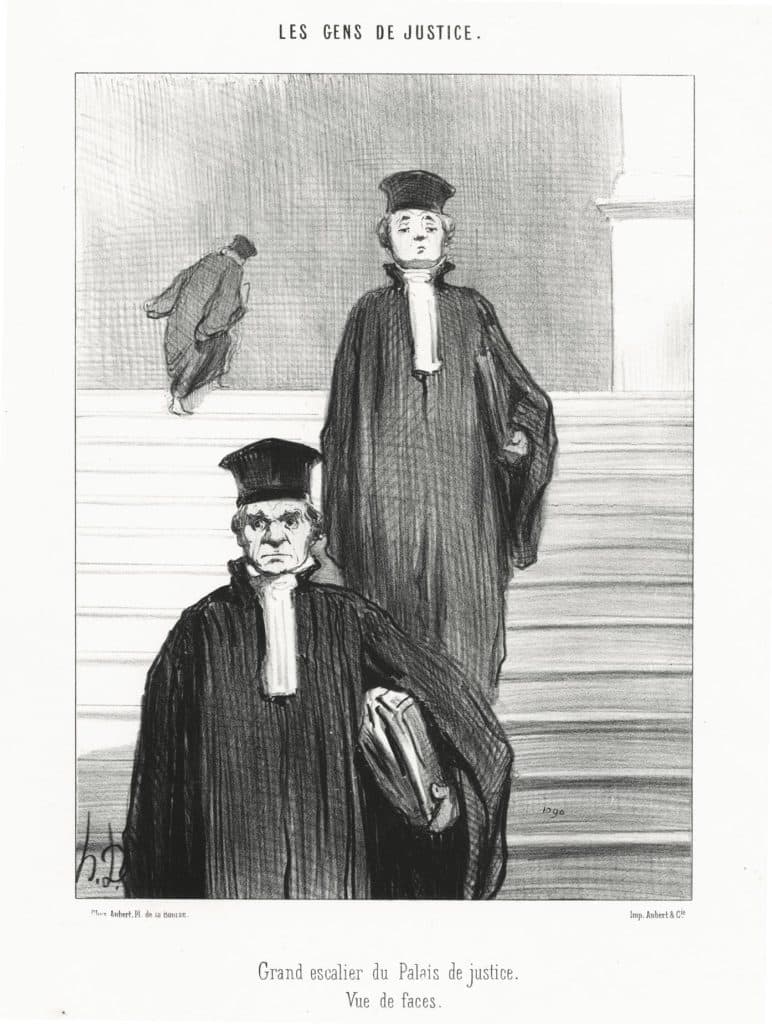 Daumier – Grand escalier du Palais de Justice, vue de face