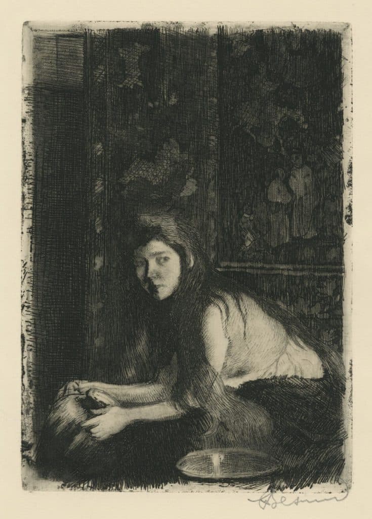 Besnard – La femme au vase