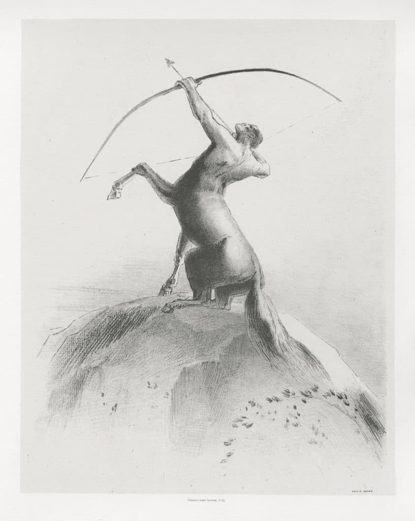 Redon – Centaure visant les nues