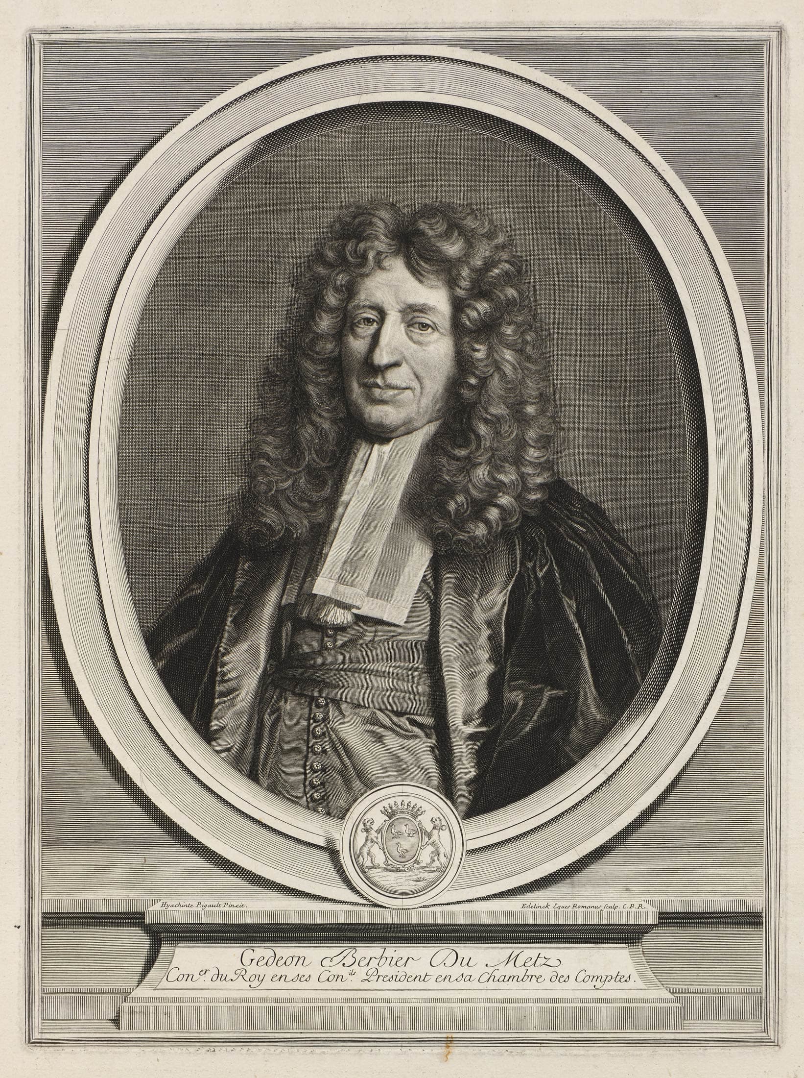 Gédéon Berbier du Metz Conseiller du Roy ... Président en sa Chambre des Comptes
