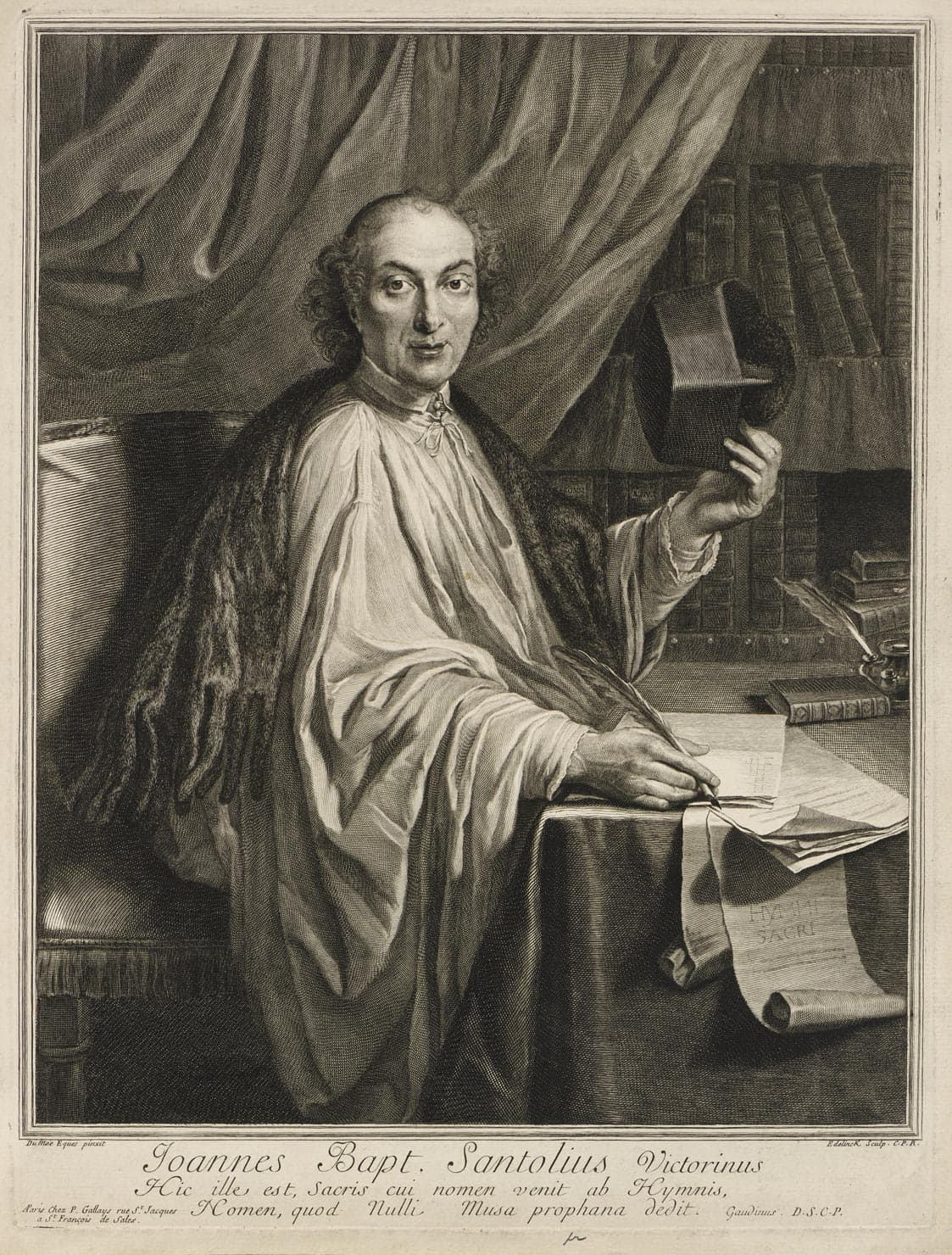Jean-Baptiste Santeuil, Canon of the Saint Victor Abbey in Paris and Renowned Poet in Latin