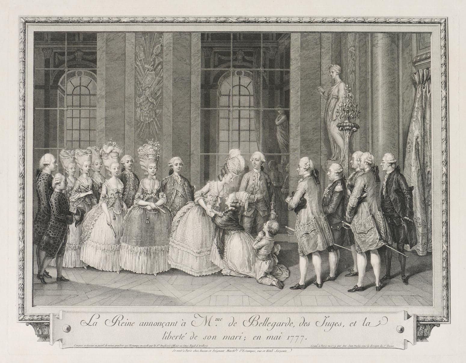 The Queen Announcing to Mme de Bellegarde...That Her Husband is Set Free, May 1777