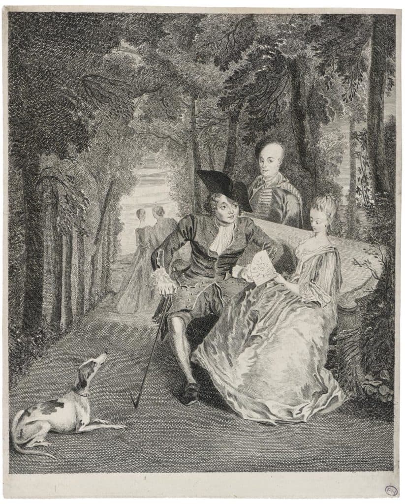 D’après Mercier – La conversation dans un parc