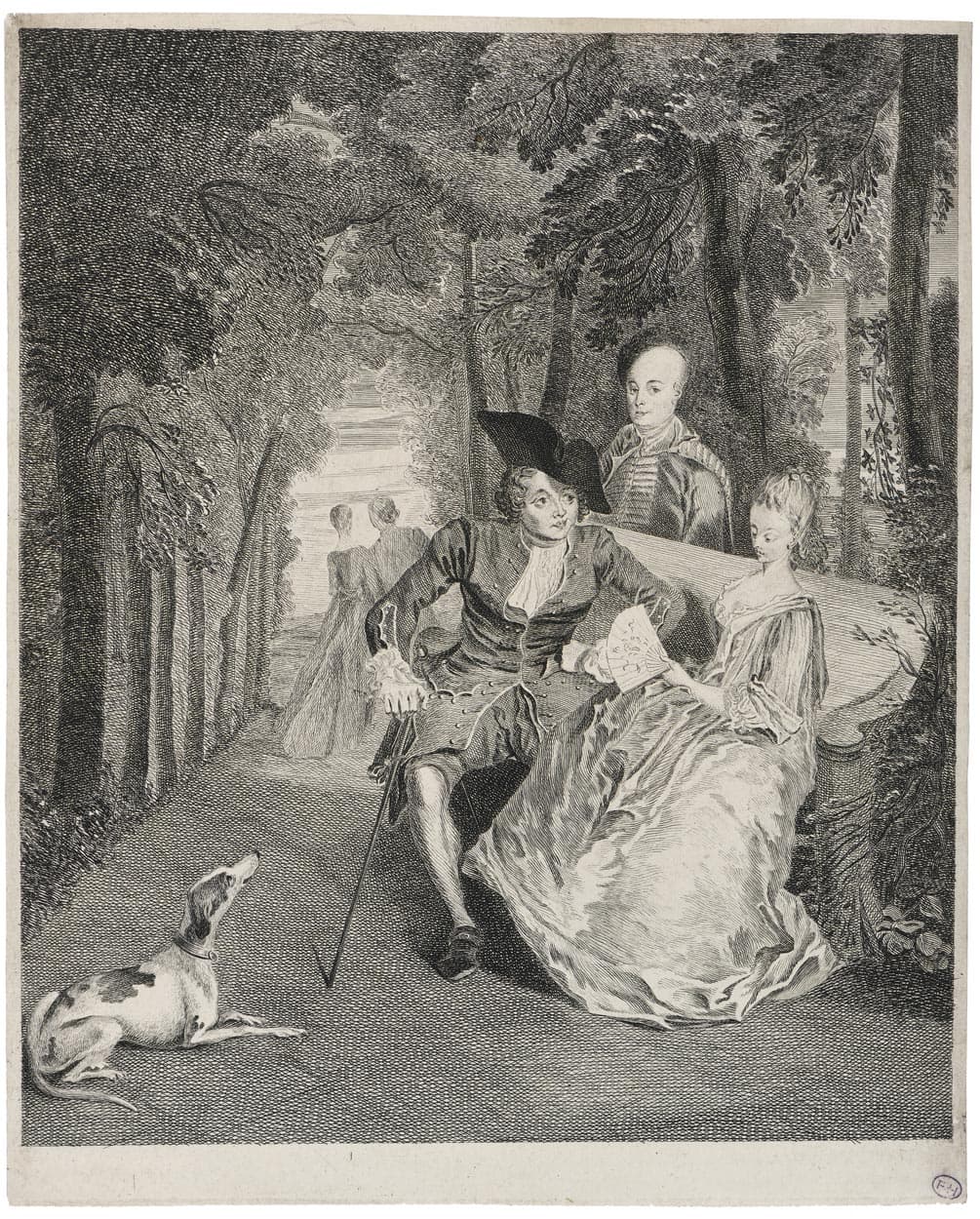 La conversation dans un parc