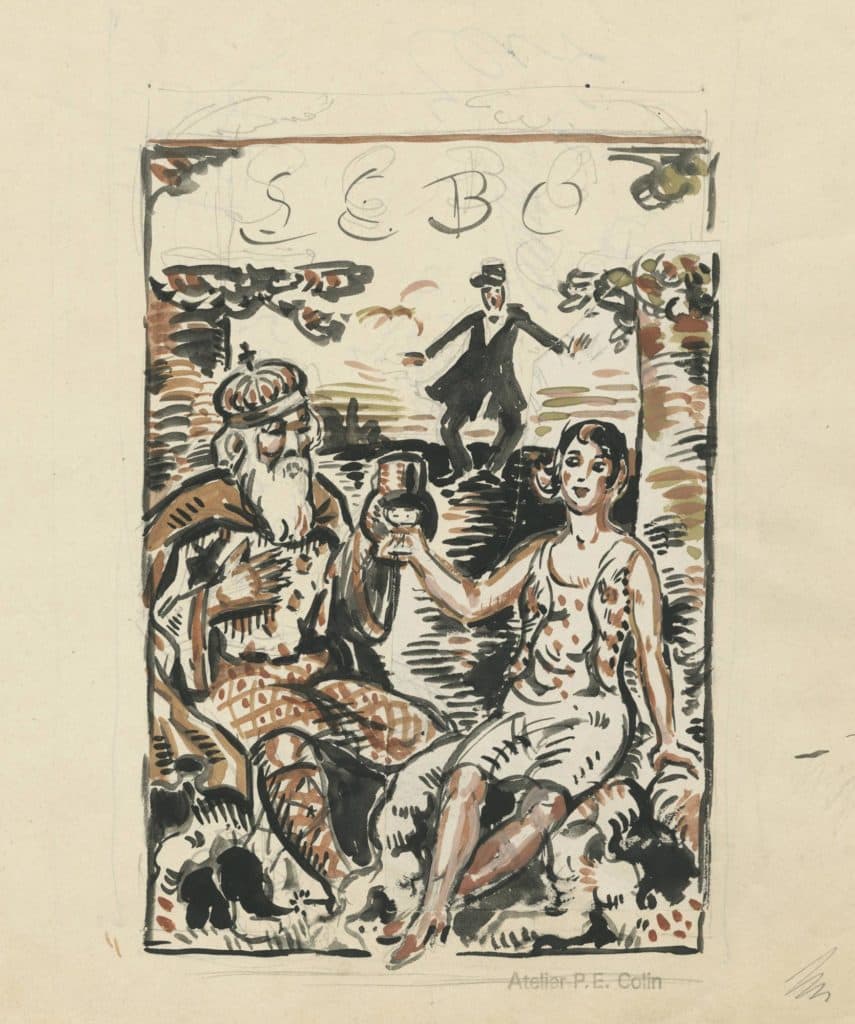 Colin – Projet pour une affiche de théâtre avec repentirs