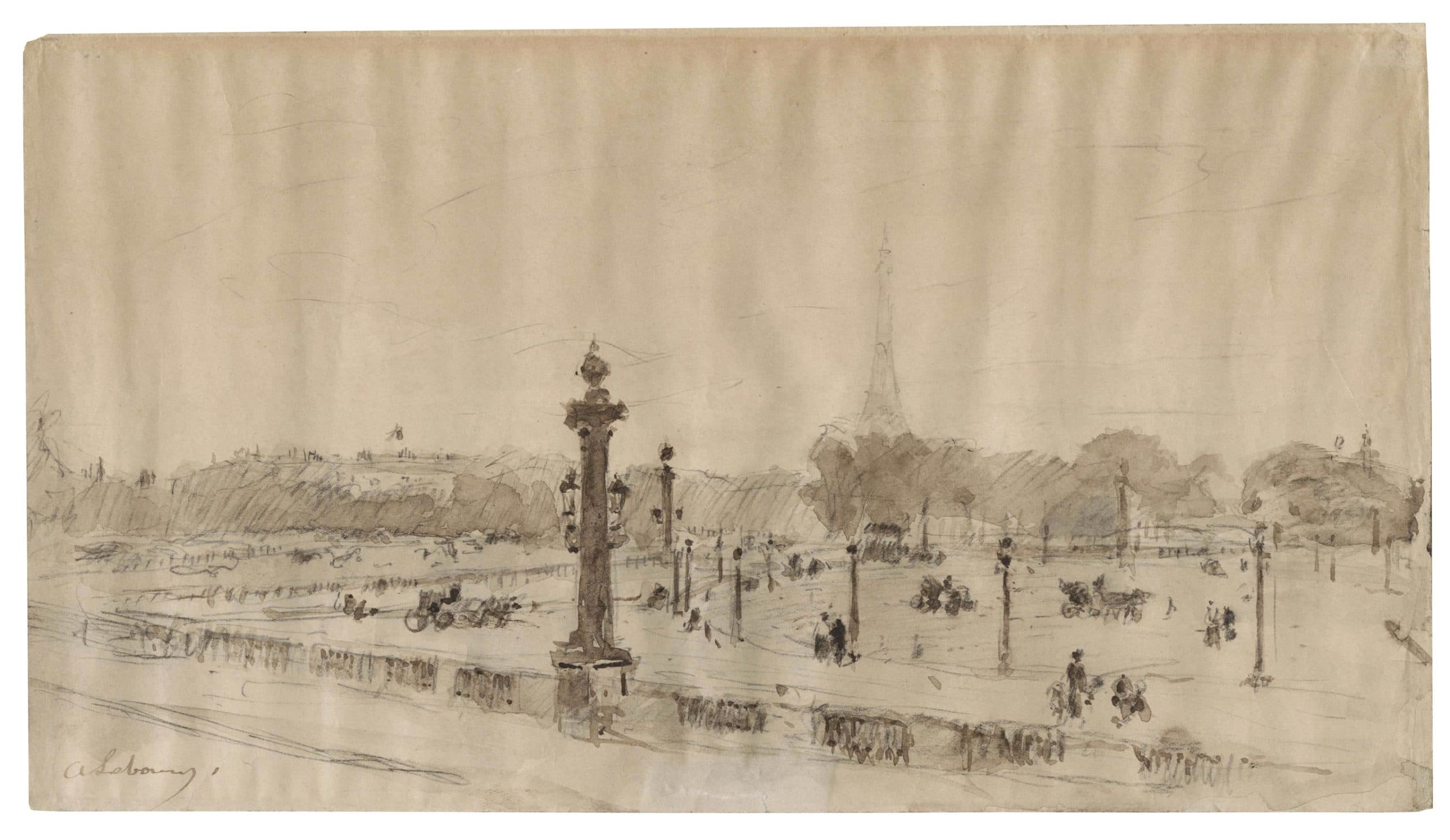 Vue de la Tour Eiffel, depuis la Place de la Concorde