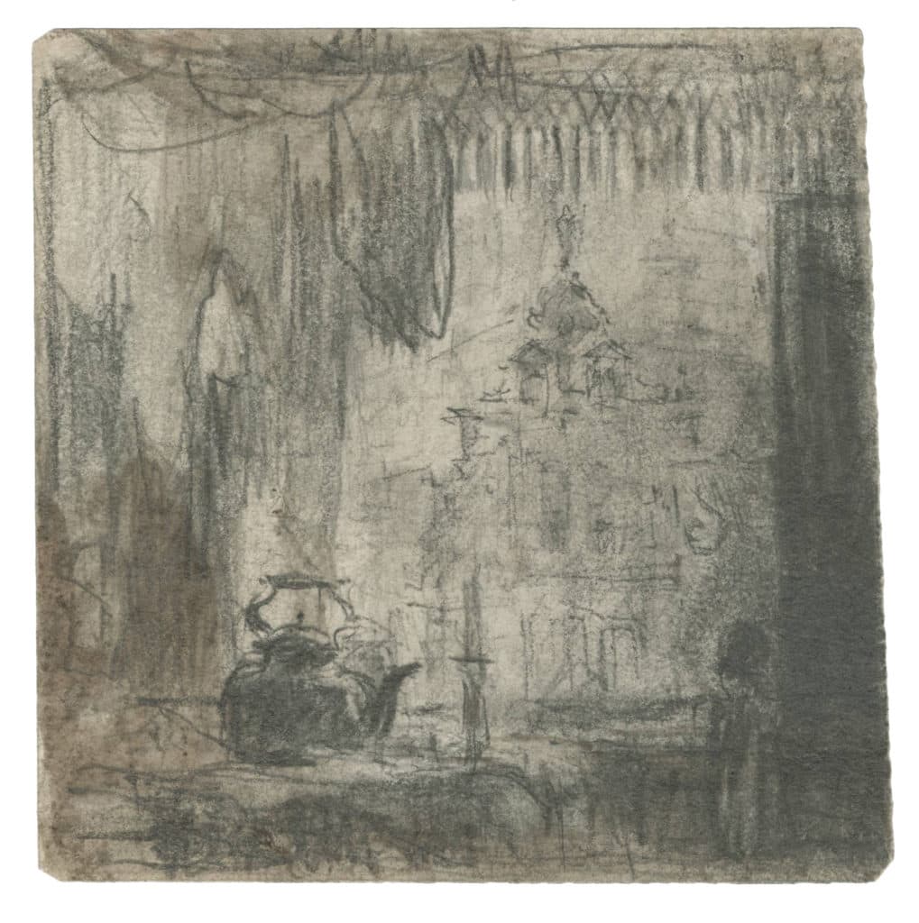 Moreau (Pierre-Louis) – Nature morte à la théière devant une fenêtre ouverte