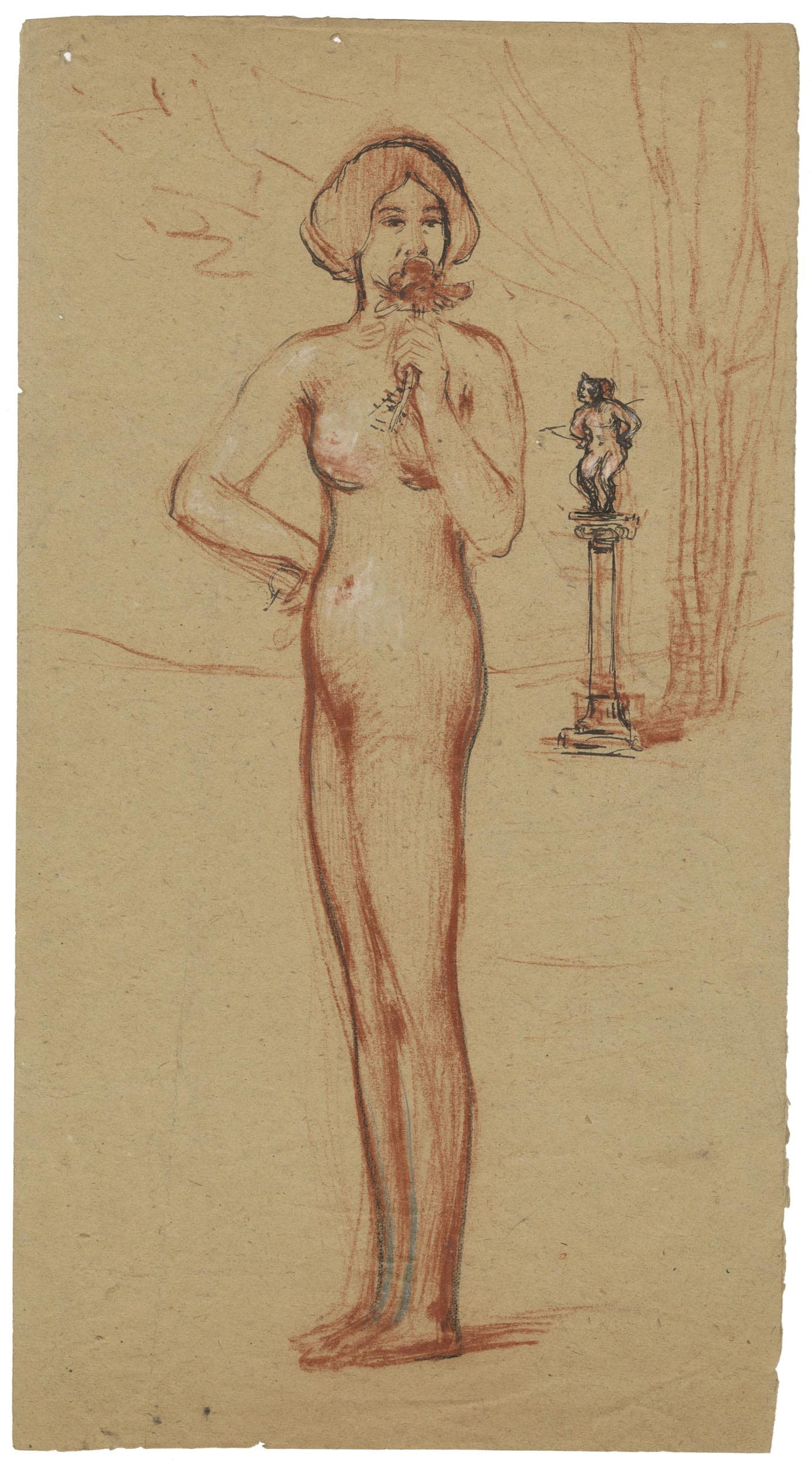Naked Young Woman with a Rose