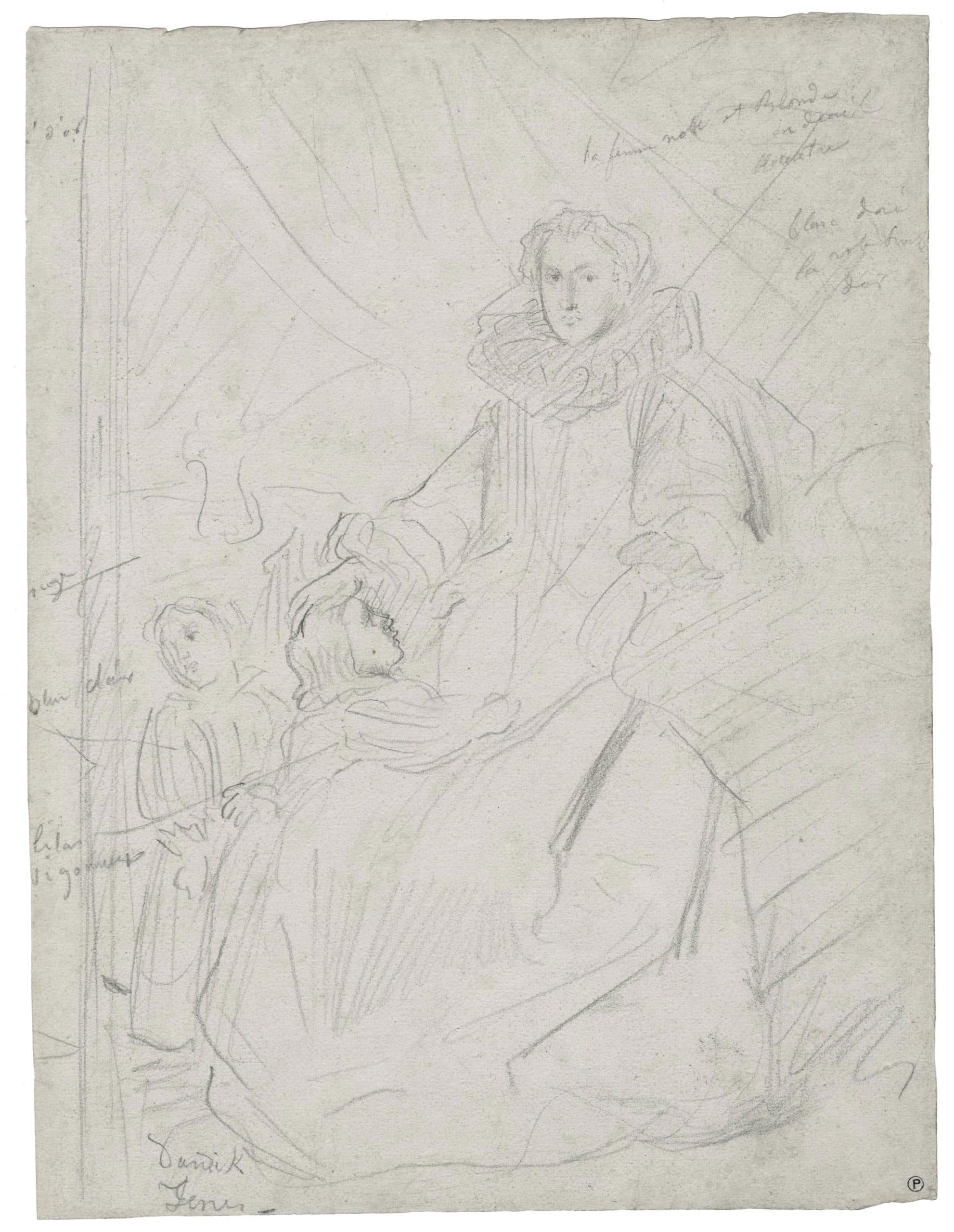 Portrait of a Woman with Two Children, Copy after Anton van Dyck, 1841