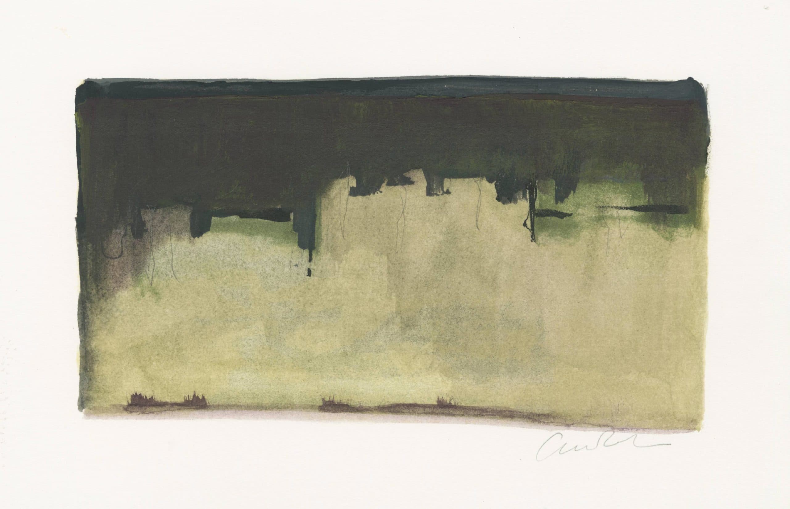 Untitled (composition in beige, green, black and brown)