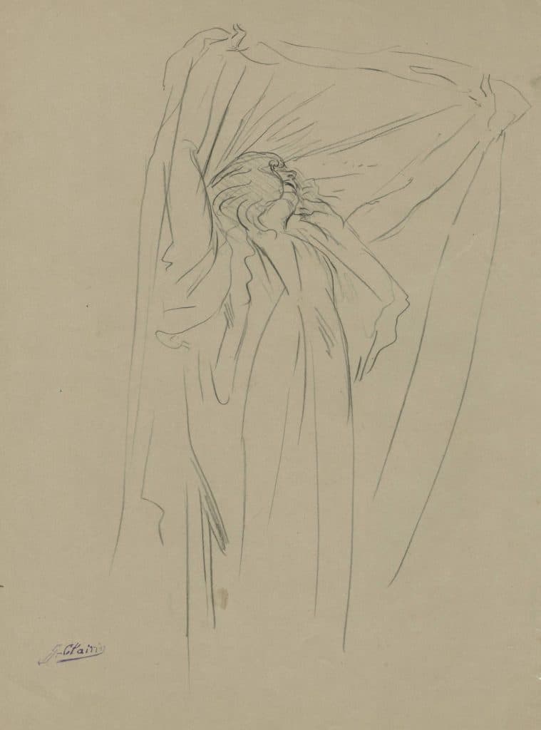 Clairin – Femme dansant, entourée de voiles