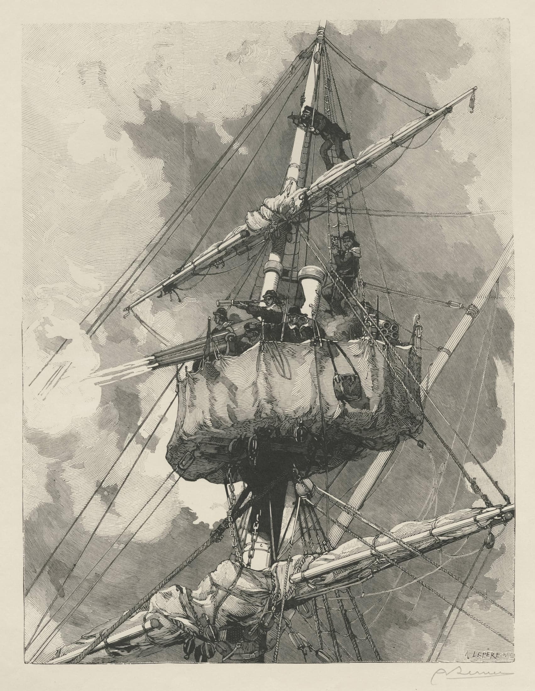 Tonkin. La prise de Nam-Dihn, la hune de misaine du pluvier