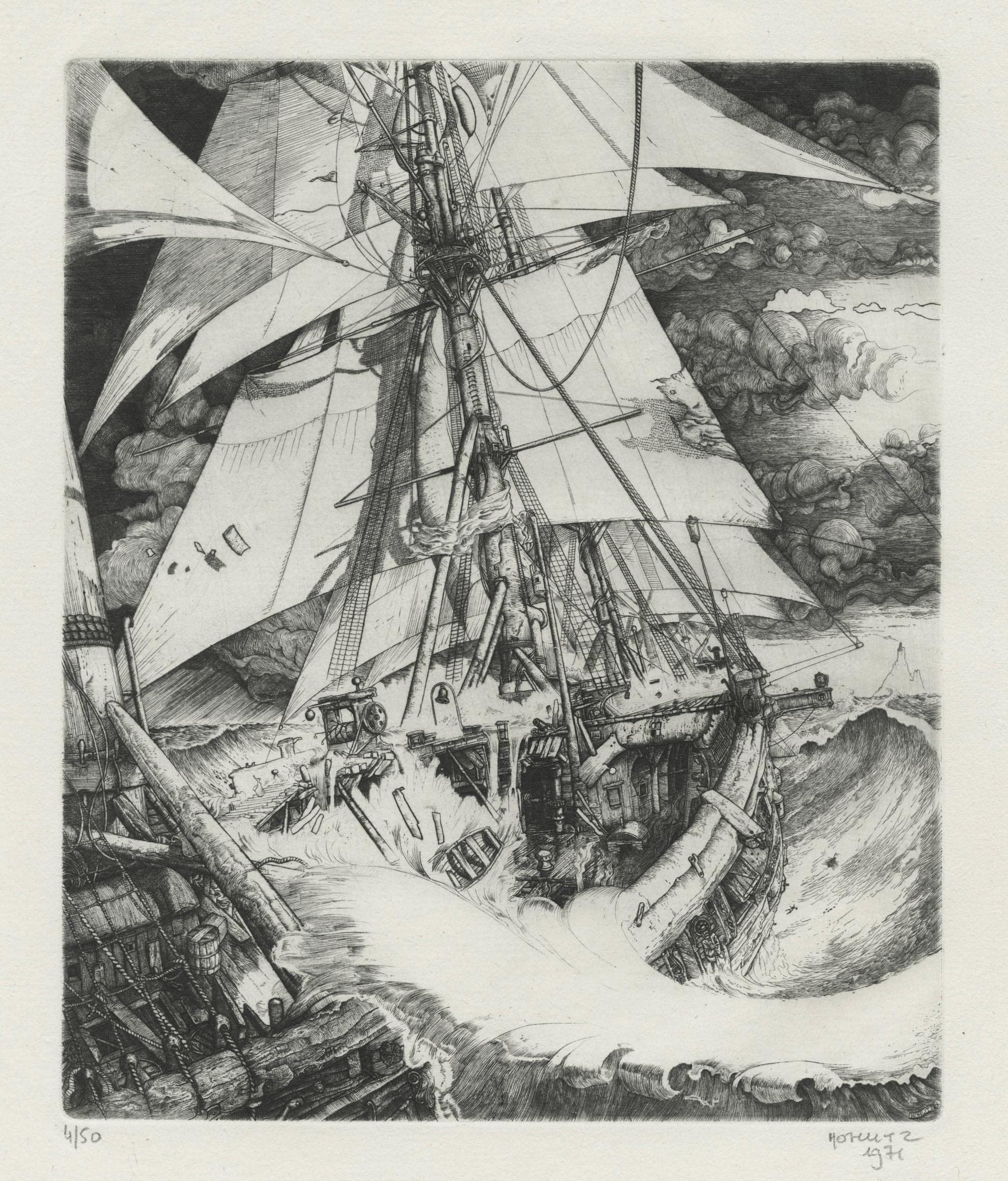 Soulèvement soudain et puissant des eaux de mer