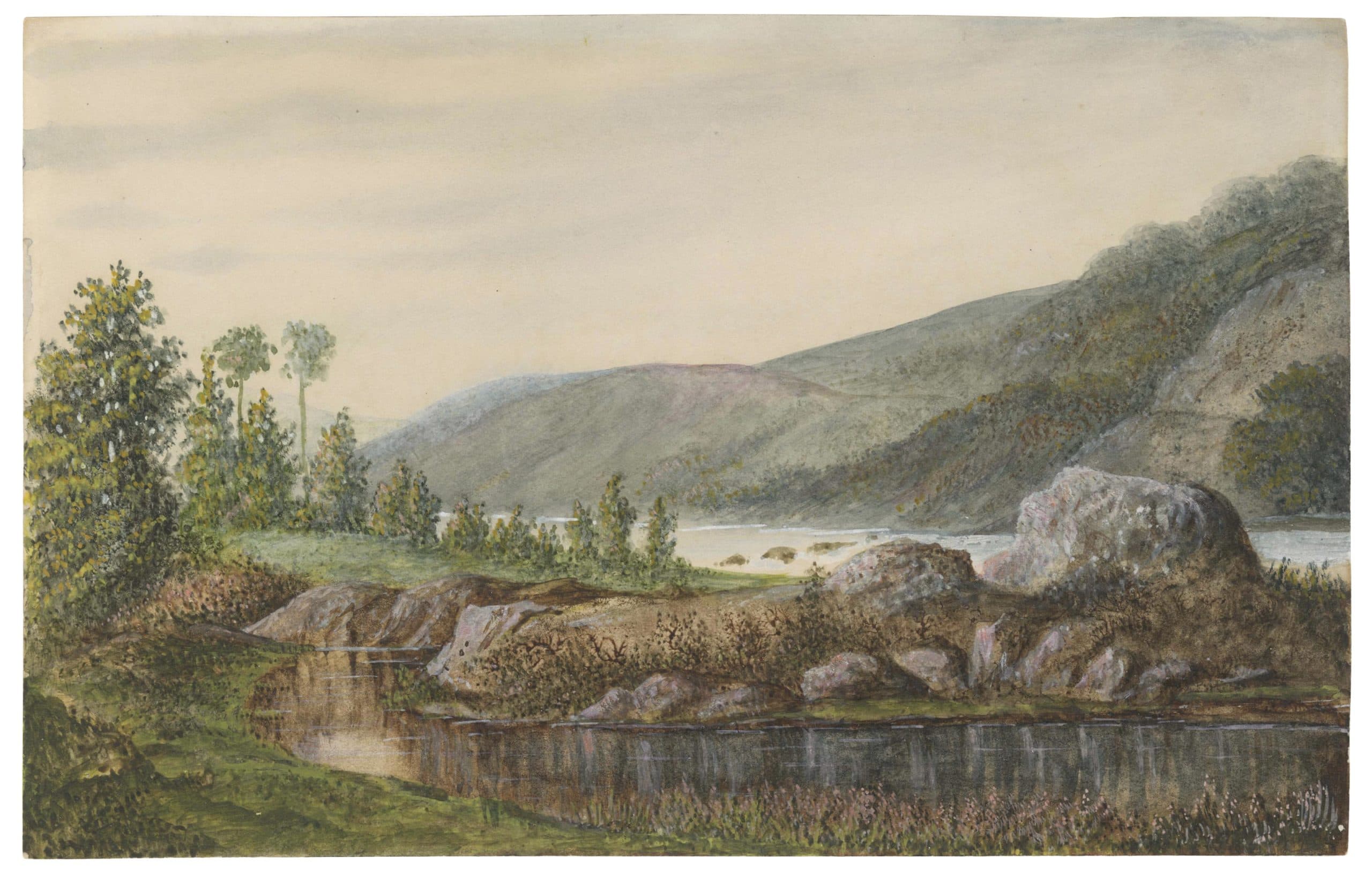 Paysage vallonné traversé par une rivière