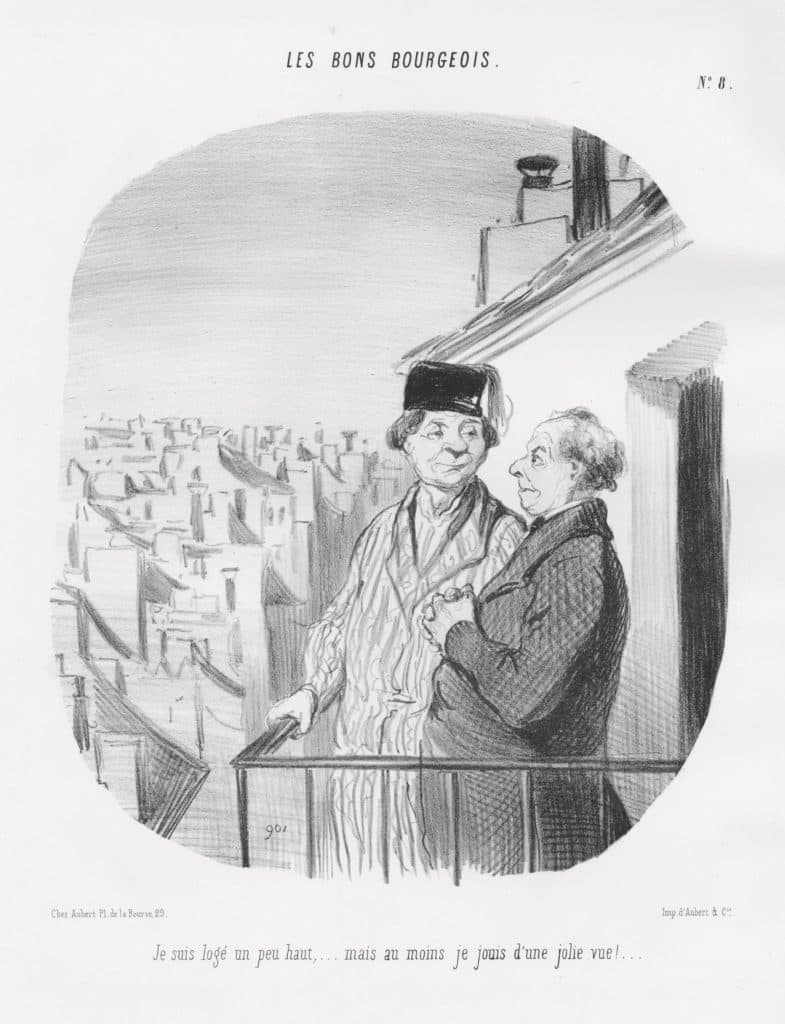 Daumier – Je suis logé un peu haut,…mais au moins je jouis d’une jolie vue !…