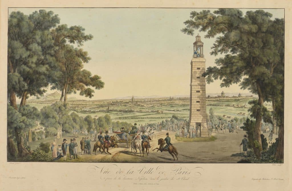 Vue de la Ville de Paris, prise de la lanterne Napoléon dans le jardin de St Cloud