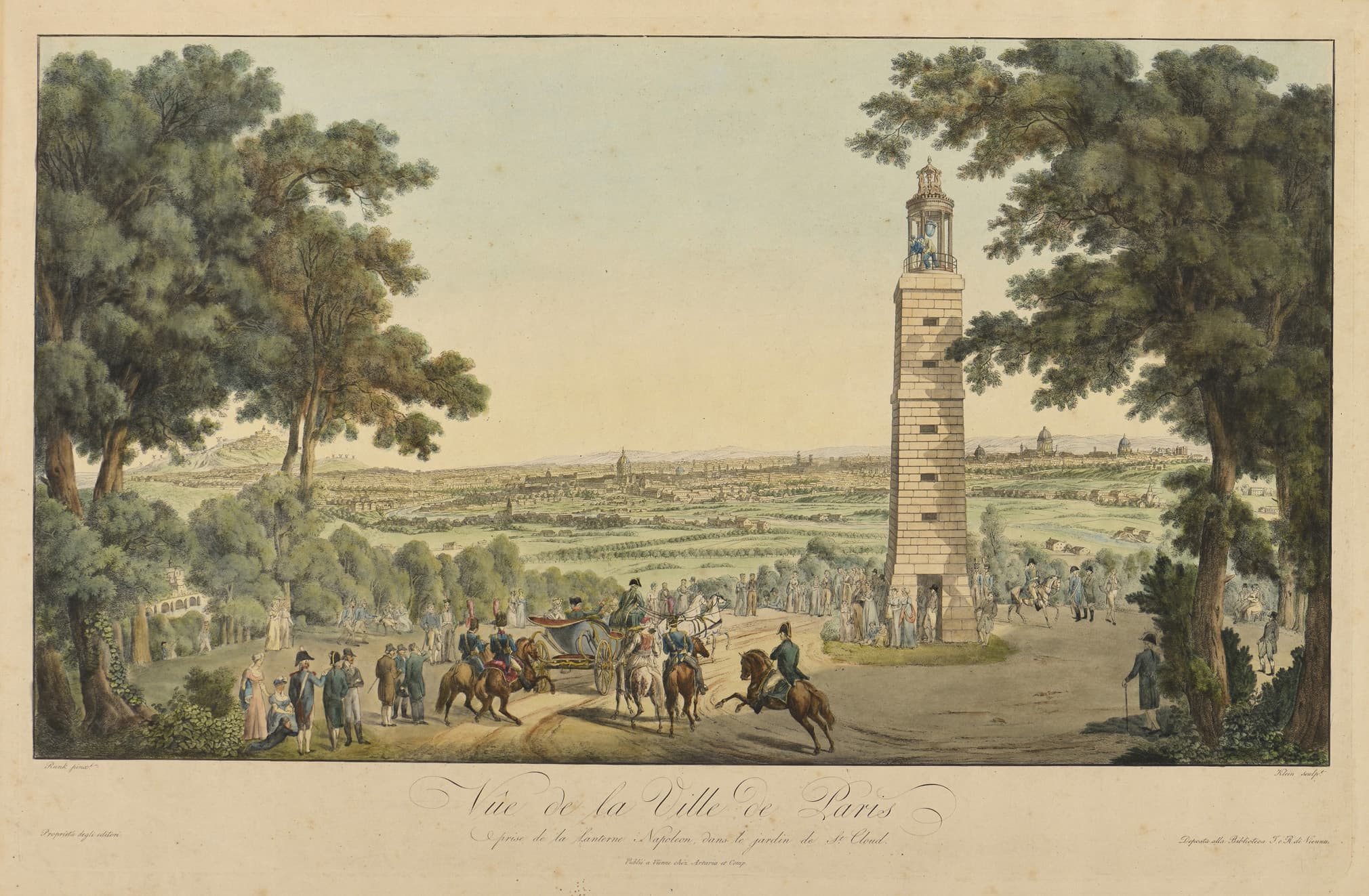 Vue de la Ville de Paris, prise de la lanterne Napoléon dans le jardin de St Cloud