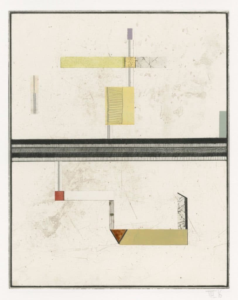 Ferreira-Lopes – Sans titre (composition avec vert et ocre)