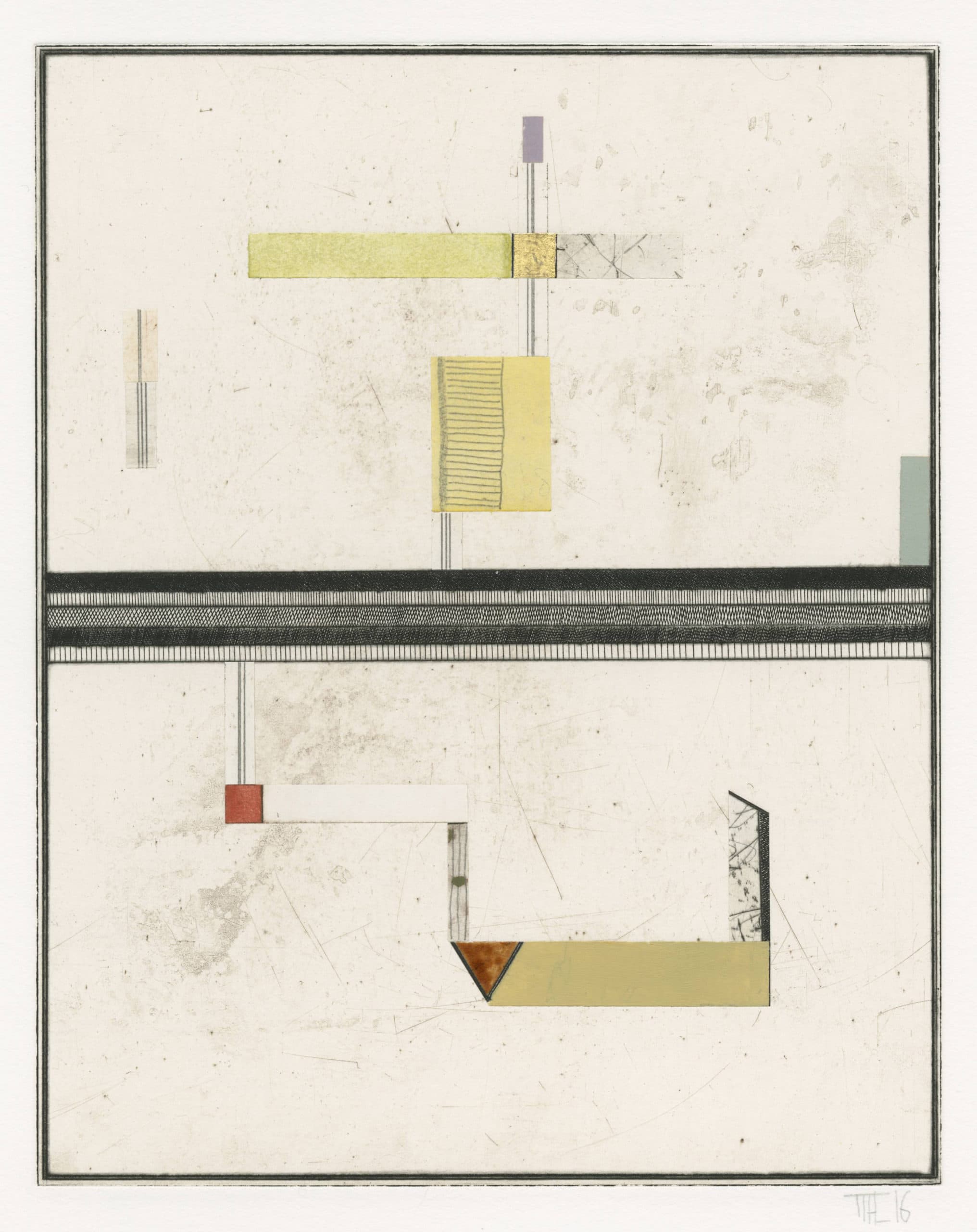Sans titre (composition avec vert et ocre)